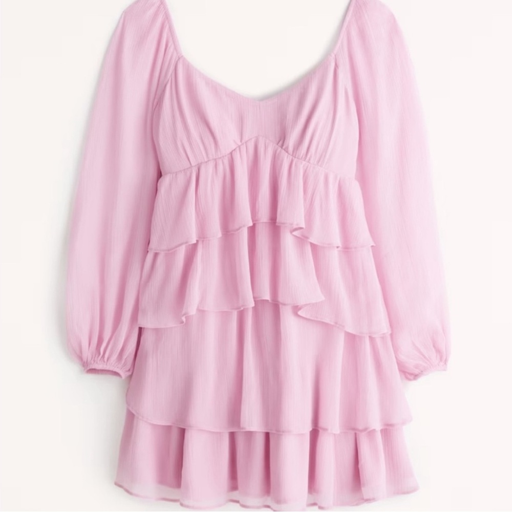 Women's
A&F Long-Sleeve Ruffle Tiered Mini Dress